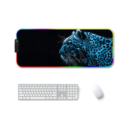 350x900x4mm F-01 Rubber Thermal Transfer RGB Luminous Non-Slip Mouse Pad(Ice Lend) - Mouse Pads by PMC Jewellery | Online Shopping South Africa | PMC Jewellery | Buy Now Pay Later Mobicred