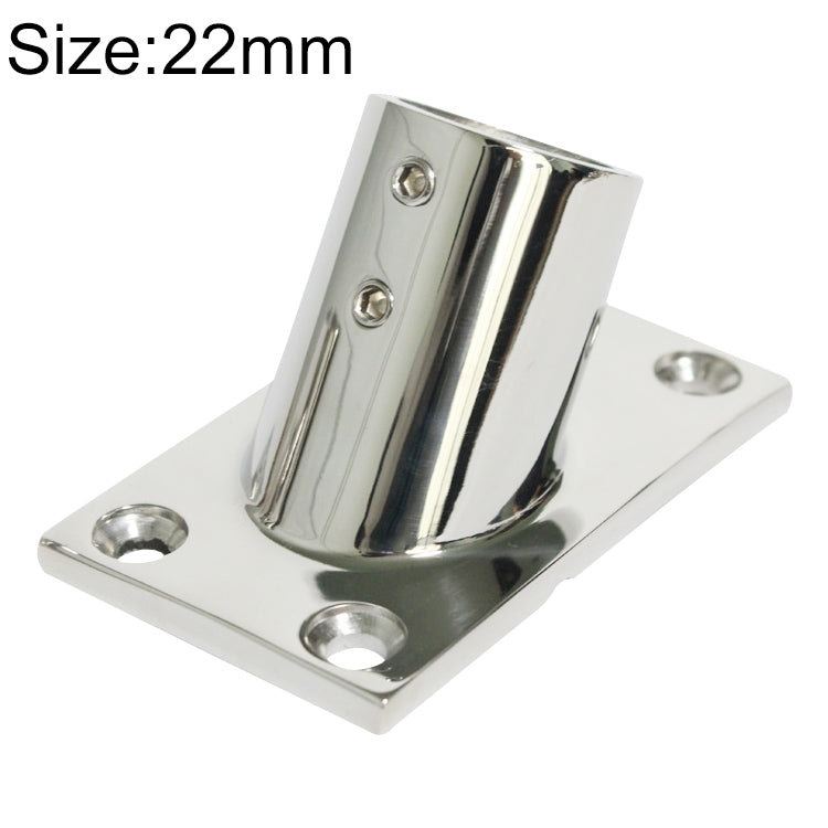 Thicken 316 Stainless Steel 60-Degree Square Tube Base Marine Boat Hardwares, Specifications: 22mm - Marine Accessories & Parts by PMC Jewellery | Online Shopping South Africa | PMC Jewellery | Buy Now Pay Later Mobicred