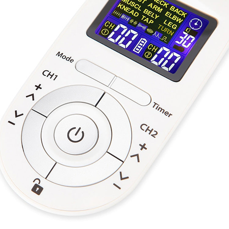 100B 12-mode Digital Meridian Physiotherapy Instrument Electronic Acupoint Pulse Acupuncture Massager, Specification: Battery Type(White) - Massage & Relaxation by PMC Jewellery | Online Shopping South Africa | PMC Jewellery