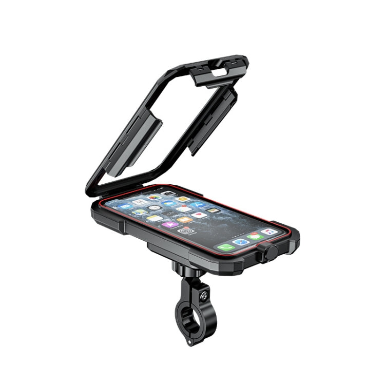 Kewig Bicycle Motorcycle Waterproof Box Mobile Phone Bracket Riding Touch Mobile Phone Fixed Seat(M18S-B1 Small Handlebar Installation) - Holder by Kewig | Online Shopping South Africa | PMC Jewellery | Buy Now Pay Later Mobicred