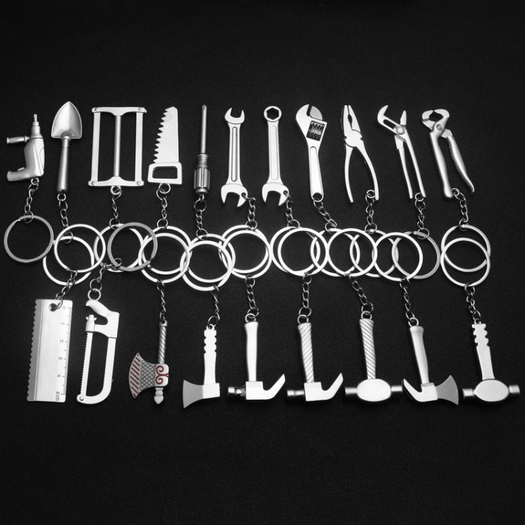 10 PCS Tool Metal Keychain Car Key Ring Pendant, Colour: H-402 Hand Saw - Key Rings by PMC Jewellery | Online Shopping South Africa | PMC Jewellery | Buy Now Pay Later Mobicred