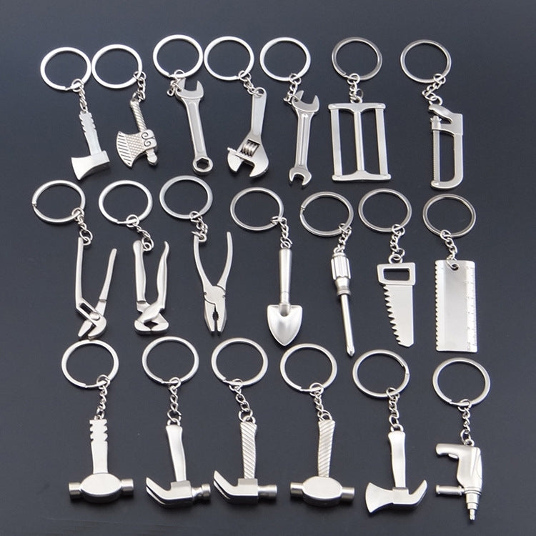 10 PCS Tool Metal Keychain Car Key Ring Pendant, Colour: H-398 Electric Drill - free shipping - PMC Jewellery - Order now!