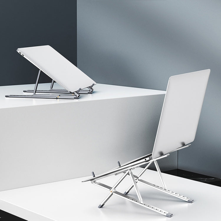 Oatsbasf Z02 Laptop Increasing Cooling Bracket Aluminum Alloy Desktop Adjustable Bracket(Silver) - Laptop Stand by Oatsbasf | Online Shopping South Africa | PMC Jewellery | Buy Now Pay Later Mobicred