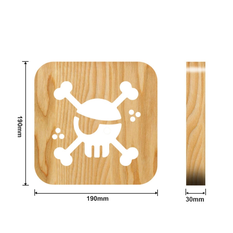 FS-T1875W 2.5W Pirate Shape Solid Wood Table Lamp LED Night Light(Warm White Light) - Night Lights by PMc TechLife | Online Shopping South Africa | PMc TechLife | Buy Now Pay Later Mobicred