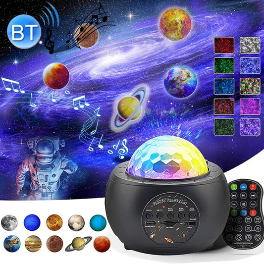 DQ-M3 LED Rotating Starry Sky Light Bluetooth Music Planets Ocean Projector Support TF Card,Style: USB Powered(Black) - Novelty Lighting by PMC Jewellery | Online Shopping South Africa | PMC Jewellery | Buy Now Pay Later Mobicred