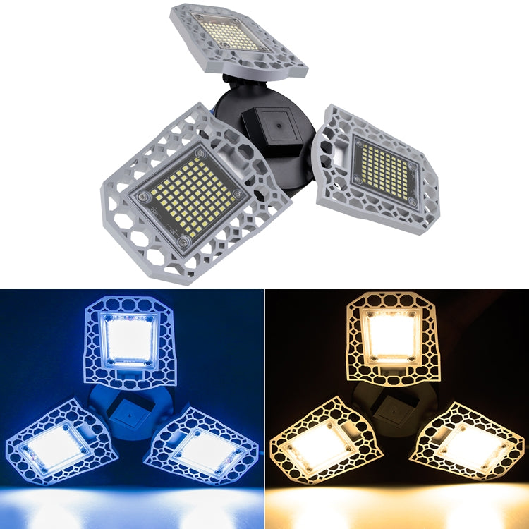 100W LED Industrial Mining Light Waterproof Light Sensor Folding Tri-Leaf Garage Lamp(White Light) - Special Engineering Lighting by PMc TechLife | Online Shopping South Africa | PMc TechLife | Buy Now Pay Later Mobicred