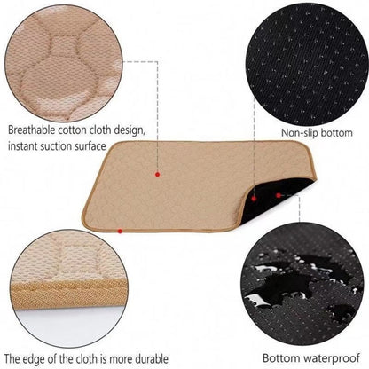 100x135cm Car Pet Injection Pad Waterproof Pad Cat Dog Sofa Waterproof Diapholic Carpet Water Absorbing Pad(Light Grey) - Seat Accessories by PMC Jewellery | Online Shopping South Africa | PMC Jewellery | Buy Now Pay Later Mobicred