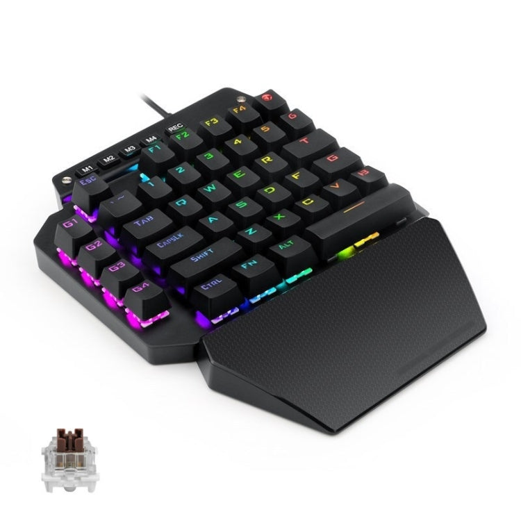 K700 44 Keys RGB Luminous Switchable Axis Gaming One-Handed Keyboard, Cable Length: 1m(Tea Shaft) - Wired Keyboard by PMC Jewellery | Online Shopping South Africa | PMC Jewellery | Buy Now Pay Later Mobicred