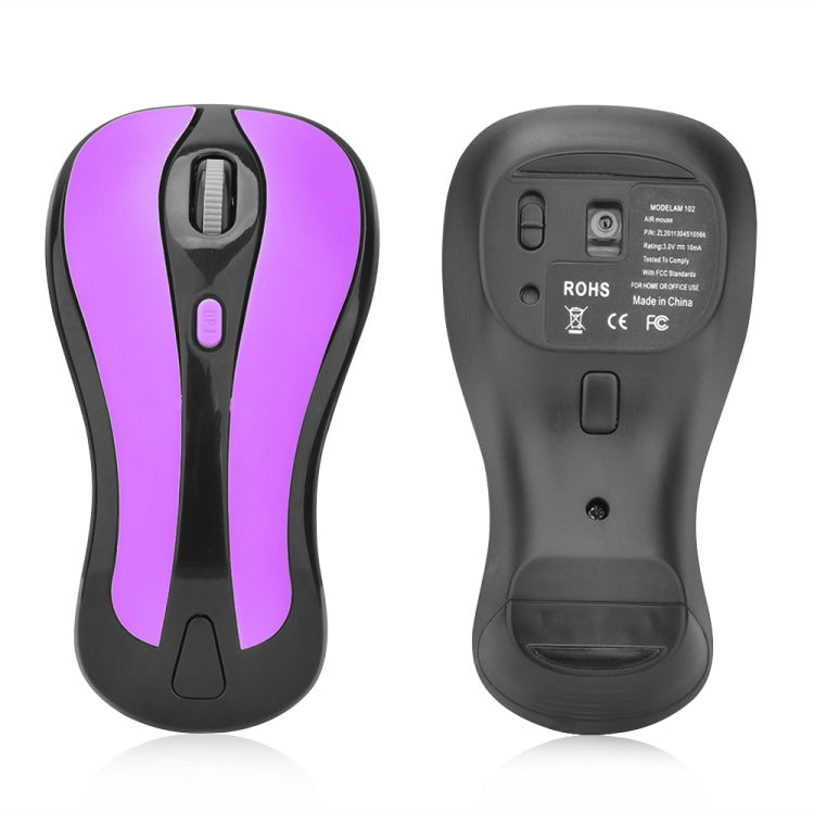 PR-01 1600 DPI 7 Keys Flying Squirrel Wireless Mouse 2.4G Gyroscope Game Mouse(Black Purple) - Wireless Mice by PMC Jewellery | Online Shopping South Africa | PMC Jewellery | Buy Now Pay Later Mobicred