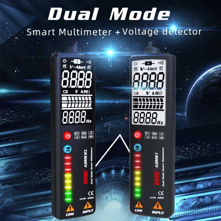 BSIDE Dual-Mode Smart Large-Screen Display Multimeter Electric Pen Portable Voltage Detector, Specification: ADMS1CL - Digital Multimeter by BSIDE | Online Shopping South Africa | PMC Jewellery | Buy Now Pay Later Mobicred