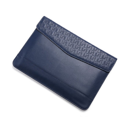 Horizontal  Embossed Notebook Liner Bag Ultra-Thin Magnetic Holster, Applicable Model: 11 -12 inch(Dark Blue) - 10 - 11 inch by PMC Jewellery | Online Shopping South Africa | PMC Jewellery | Buy Now Pay Later Mobicred