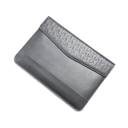 Horizontal  Embossed Notebook Liner Bag Ultra-Thin Magnetic Holster, Applicable Model: 13-14 inch(Gray) - 13.3 inch by PMC Jewellery | Online Shopping South Africa | PMC Jewellery | Buy Now Pay Later Mobicred