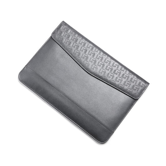 Horizontal  Embossed Notebook Liner Bag Ultra-Thin Magnetic Holster, Applicable Model: 13 inch(Gray) - 13.3 inch by PMC Jewellery | Online Shopping South Africa | PMC Jewellery | Buy Now Pay Later Mobicred