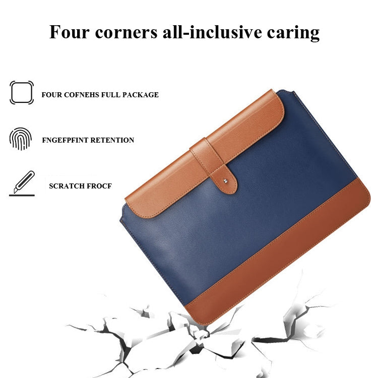 Horizontal Microfiber Color Matching Notebook Liner Bag, Style: Liner Bag (Black + Brown), Applicable Model: 11  -12 Inch - 10 - 11 inch by PMC Jewellery | Online Shopping South Africa | PMC Jewellery | Buy Now Pay Later Mobicred