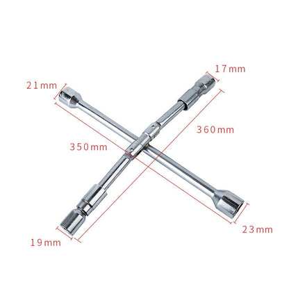 350mm Folding Cross Sleeve Car Tire Wrench, Specification: 17/19/21/23mm - Tire Repair & Installation Tools by PMC Jewellery | Online Shopping South Africa | PMC Jewellery | Buy Now Pay Later Mobicred