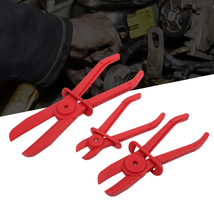 3 PCS/Set Car Nylon Hose Clamp Tool Set Brake Fuel Water Line Clamp Plier(Red) - Hand Tool Sets by PMC Jewellery | Online Shopping South Africa | PMC Jewellery | Buy Now Pay Later Mobicred