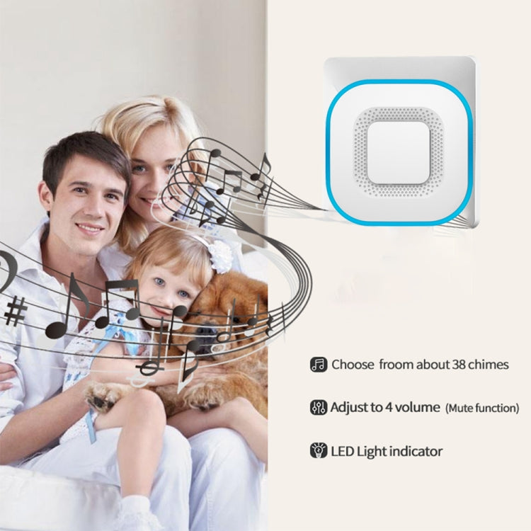 CACAZI V028F 1 For 3 Wireless Music Doorbell without Battery, Plug:US Plug(White) - Wireless Doorbell by CACAZI | Online Shopping South Africa | PMC Jewellery | Buy Now Pay Later Mobicred