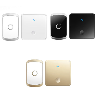 CACAZI FA50 1 For 1 Push-button Self-generating Wireless Doorbell, Plug:EU Plug(Gold) - Wireless Doorbell by CACAZI | Online Shopping South Africa | PMC Jewellery