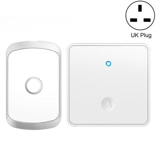 CACAZI FA50 1 For 1 Push-button Self-generating Wireless Doorbell, Plug:UK Plug(White) - Wireless Doorbell by CACAZI | Online Shopping South Africa | PMC Jewellery