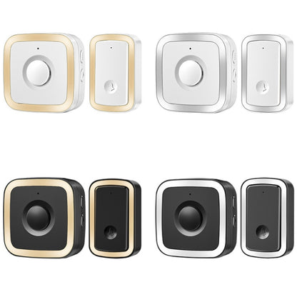 CACAZI A58 1 For 1 Smart Wireless Doorbell without Battery, Plug:UK Plug(Black Gold) - Wireless Doorbell by CACAZI | Online Shopping South Africa | PMC Jewellery | Buy Now Pay Later Mobicred