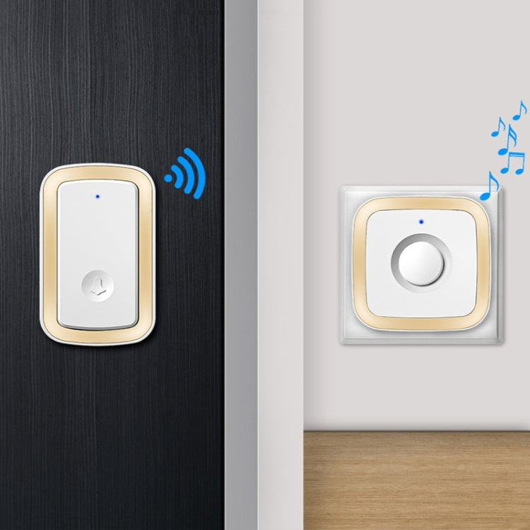 CACAZI A58 1 For 1 Smart Wireless Doorbell without Battery, Plug:US Plug(Black Silver) - Wireless Doorbell by CACAZI | Online Shopping South Africa | PMC TechLife | Buy Now Pay Later Mobicred