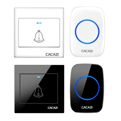 CACAZI H10 1 For 1 Wireless Smart Doorbell without Battery, Plug:US Plug(Black) - Wireless Doorbell by CACAZI | Online Shopping South Africa | PMC Jewellery | Buy Now Pay Later Mobicred