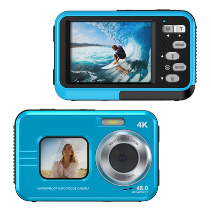 WDC901 3.5m Waterproof 48MP HD Dual Screen Outdoor Sports Digital Camera AU Plug(Blue) - Children Cameras by PMC Jewellery | Online Shopping South Africa | PMC Jewellery | Buy Now Pay Later Mobicred