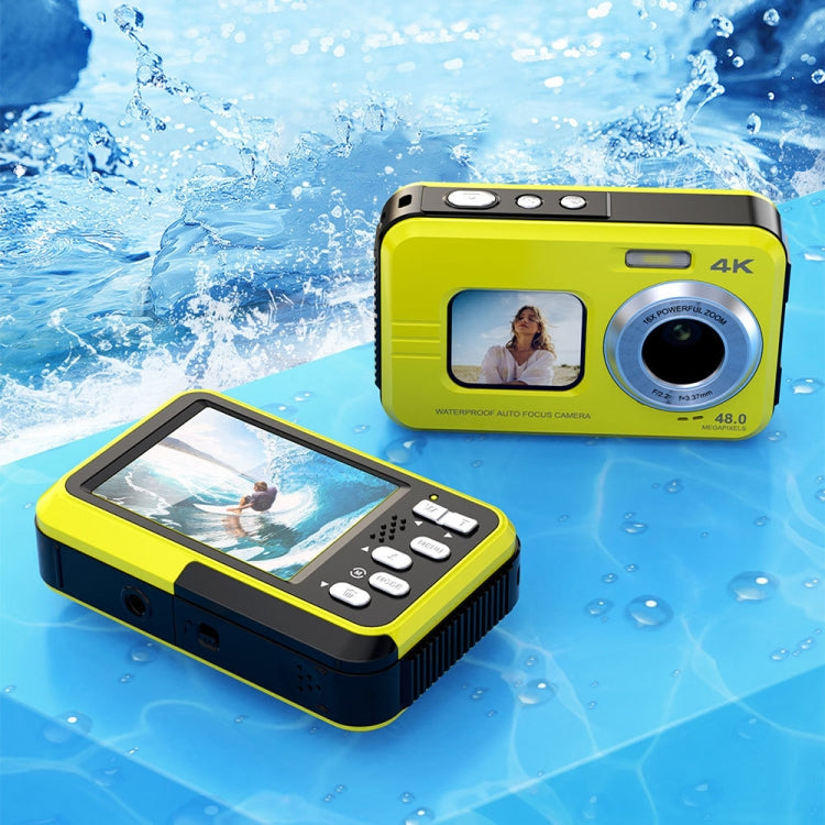 WDC901 3.5m Waterproof 48MP HD Dual Screen Outdoor Sports Digital Camera US Plug(Blue) - Children Cameras by PMC Jewellery | Online Shopping South Africa | PMC Jewellery | Buy Now Pay Later Mobicred