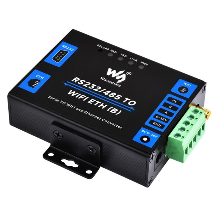Waveshare Industrial Grade Serial Server RS232/485 to WiFi / Ethernet RJ45 Network Port - free shipping - PMC TechLife - Order now!