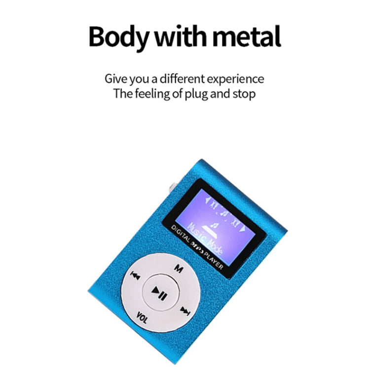 512M+Earphone+Cable Mini Lavalier Metal MP3 Music Player with Screen(Black) - MP3 Player by PMC TechLife | Online Shopping South Africa | PMC TechLife | Buy Now Pay Later Mobicred