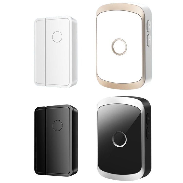 CACAZI M20 1 For 3 Split Type Door Opening Sensor Reminder Smart Wireless Doorbell Alarm, Style: UK Plug(Gold) - Wireless Doorbell by CACAZI | Online Shopping South Africa | PMC Jewellery