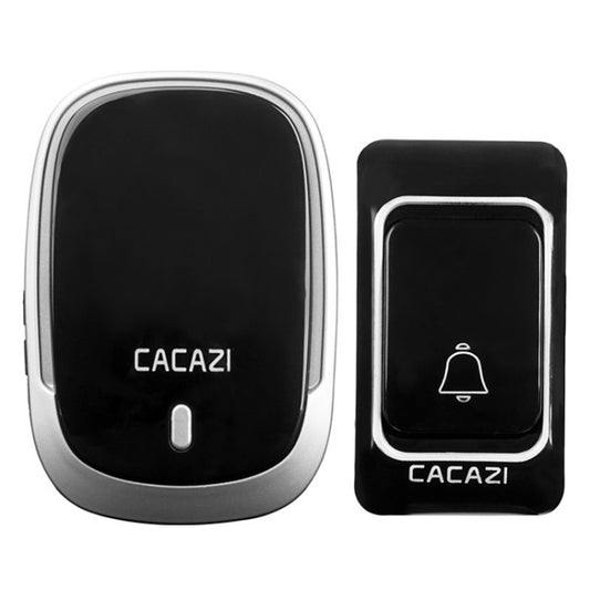 CACAZI Smart Waterproof Music Wireless Doorbell Multifunctional Pager, Style: UK Plug(Black) - Wireless Doorbell by CACAZI | Online Shopping South Africa | PMC Jewellery