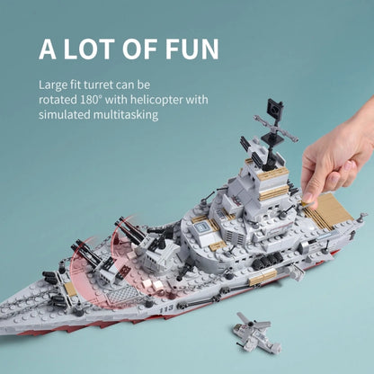 Aircraft Carrier Shaped Children Building Blocks Small Particle Assembled Educational Toys(Red Sea Cruiser) - Building Blocks by PMC Jewellery | Online Shopping South Africa | PMC Jewellery | Buy Now Pay Later Mobicred