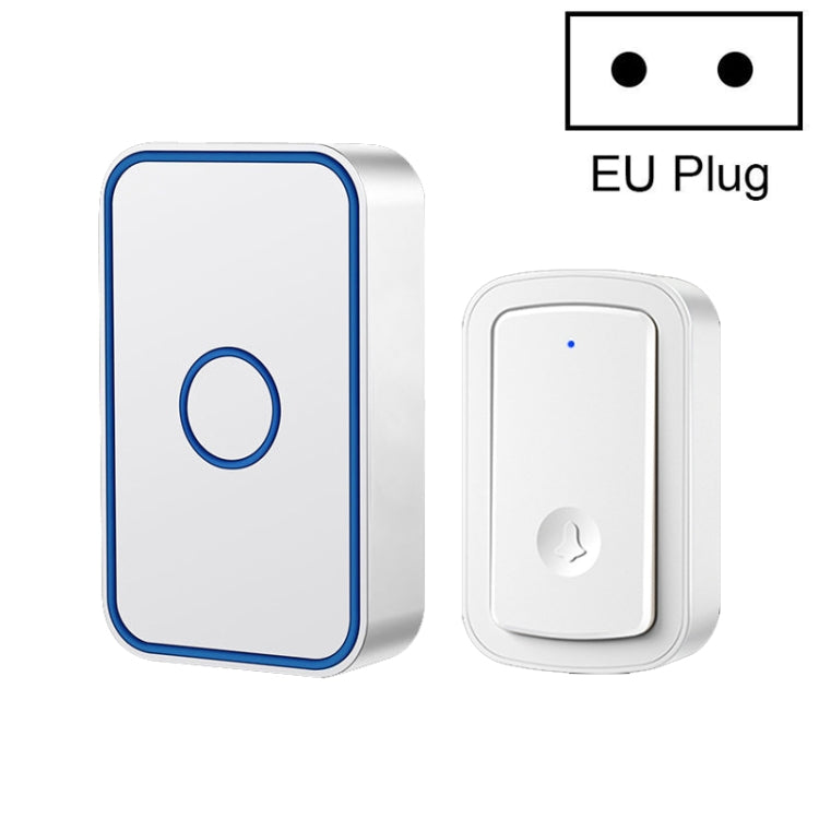 CACAZI A19 1 For 1 Wireless Music Doorbell without Battery, Plug:EU Plug(White) - Wireless Doorbell by CACAZI | Online Shopping South Africa | PMC Jewellery | Buy Now Pay Later Mobicred