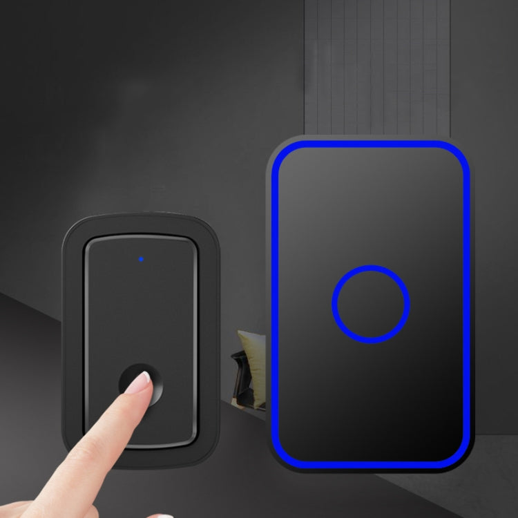 CACAZI  A19 1 For 3 Wireless Music Doorbell without Battery, UK Plug(Black) - Wireless Doorbell by CACAZI | Online Shopping South Africa | PMC Jewellery