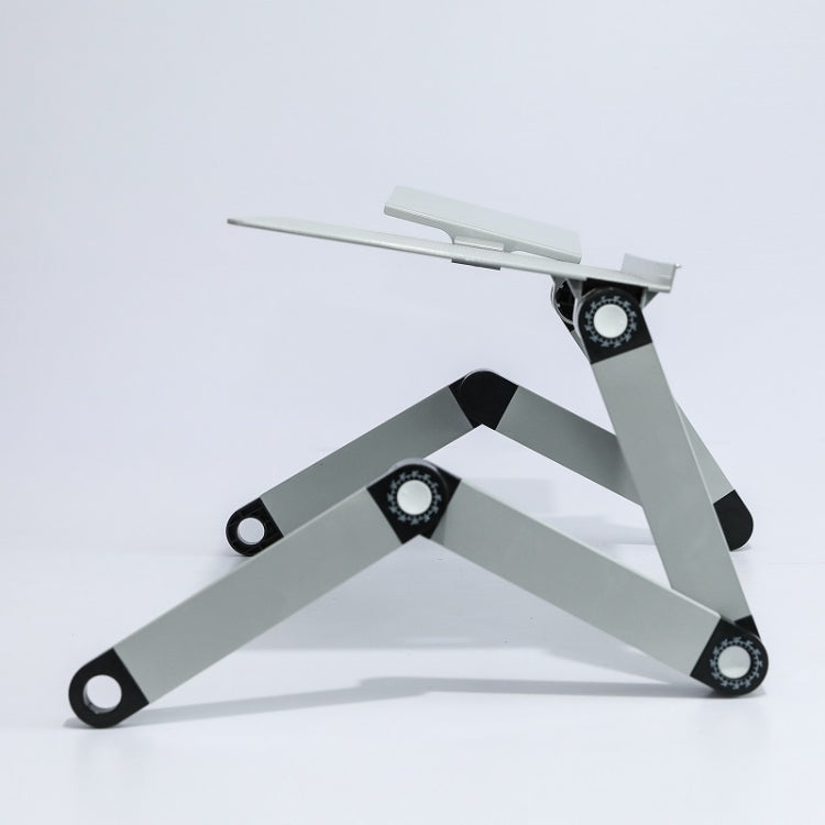 T8 Aluminum Alloy Folding & Lifting Laptop Desk Office Desk Heightening Bracket with Mouse Board (Silver) - Laptop Stand by PMC Jewellery | Online Shopping South Africa | PMC Jewellery | Buy Now Pay Later Mobicred