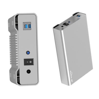 Blueendless U35Q 3.5 Inch Full Metal Mobile Hard Disk Box Type-C/Usb3.0 SATA Serial Desktop PC External Hard Disk Box US Plug (TYPE-C) - HDD Enclosure by Blueendless | Online Shopping South Africa | PMC Jewellery | Buy Now Pay Later Mobicred