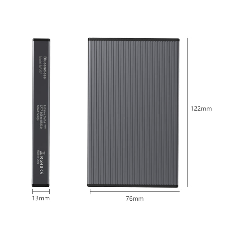 Blueendless 2.5 inch Mobile Hard Disk Box SATA Serial Port USB3.0 Free Tool SSD, Style: MR23F -A Port - free shipping - PMC Jewellery - Order now!