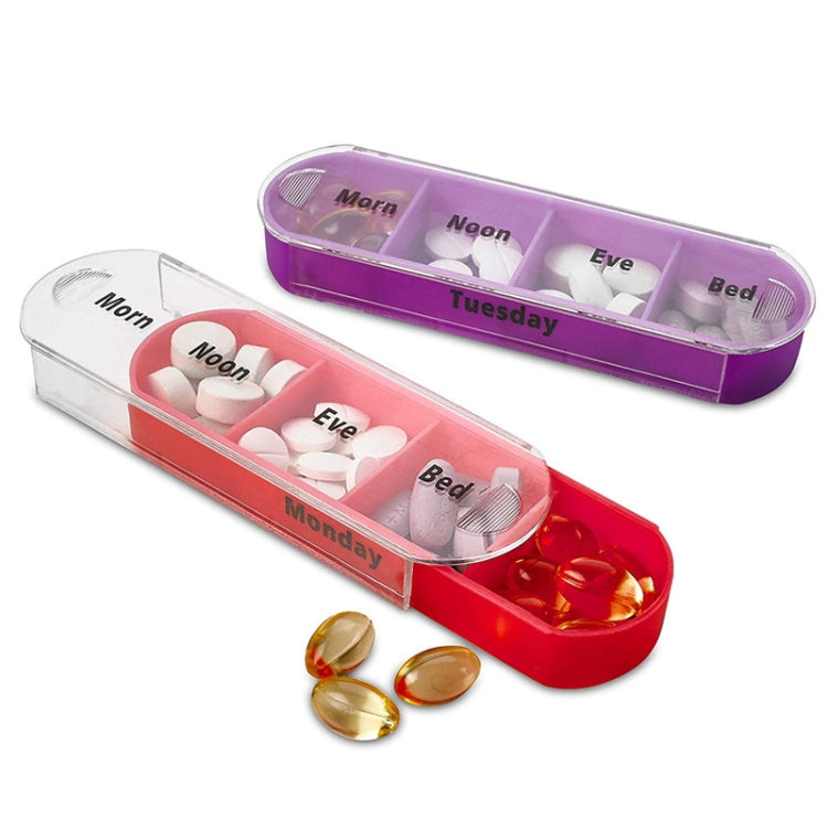 One Week Use 28-Compartment Portable Drawer Type Moisture-Proof Medicine Box(White Transparent) - free shipping - PMC TechLife - Order now!