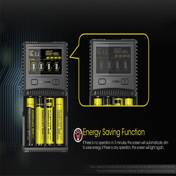 NITECORE 4-Slot Smart LCD Fast Charger, Model: SC4(EU Plug) - Charger & Converter by PMC TechLife | Online Shopping South Africa | PMC TechLife | Buy Now Pay Later Mobicred