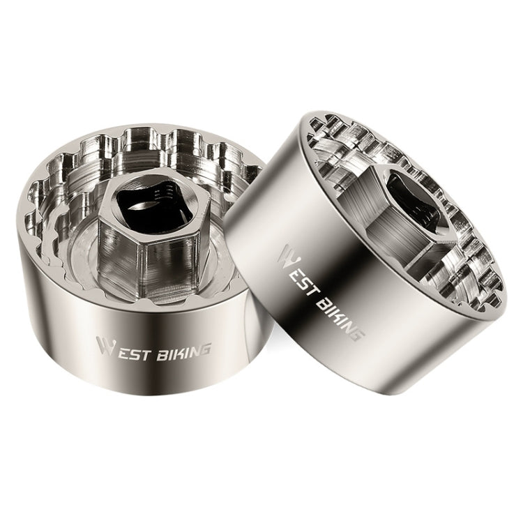 WEST BIKING YP0719253 5 in 1 44MM Bicycle Bottom Brackets Repair Tool(Silver) - Maintenance tools by WEST BIKING | Online Shopping South Africa | PMc TechLife | Buy Now Pay Later Mobicred