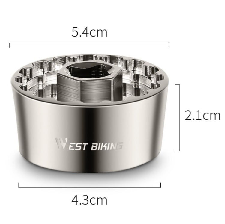 WEST BIKING YP0719253 5 in 1 44MM Bicycle Bottom Brackets Repair Tool(Silver) - Maintenance tools by WEST BIKING | Online Shopping South Africa | PMc TechLife | Buy Now Pay Later Mobicred