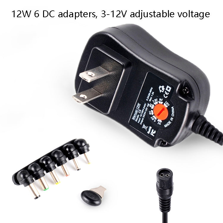 C5 3-12V 12W Adjustable Voltage Regulated Switch Power Supply Power Adapter Multifunction Charger With DC Tips(EU Plug) - AC Adapers by PMC TechLife | Online Shopping South Africa | PMC TechLife | Buy Now Pay Later Mobicred