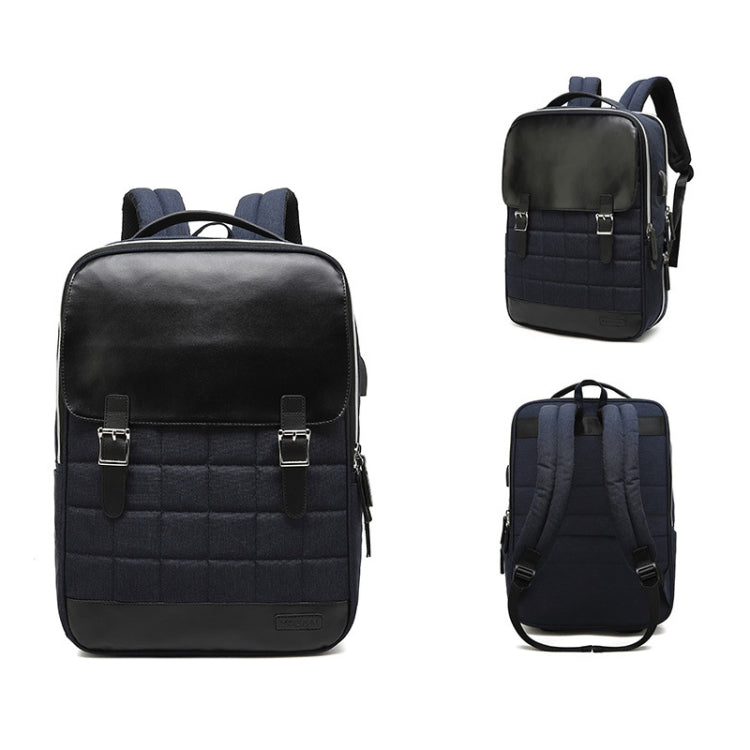 15.6 inch External USB Interface Laptop Backpack Waterproof Computer Bag(Black) - 15.6 - 17 inch by PMC Jewellery | Online Shopping South Africa | PMC Jewellery | Buy Now Pay Later Mobicred