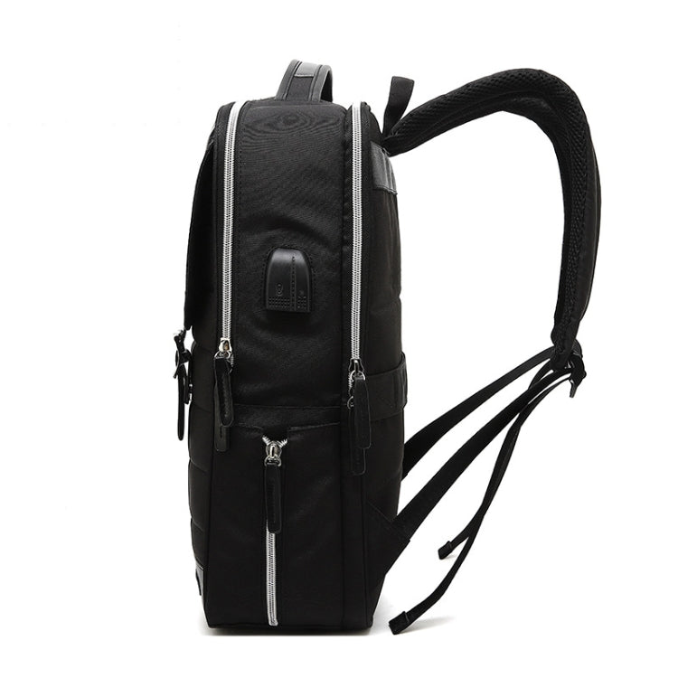 15.6 inch External USB Interface Laptop Backpack Waterproof Computer Bag(Black) - 15.6 - 17 inch by PMC Jewellery | Online Shopping South Africa | PMC Jewellery | Buy Now Pay Later Mobicred