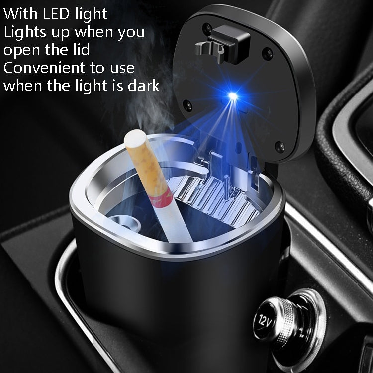 2 PCS  Car Ashtray With Cover Hanging Invisible With LED Light Car Ashtray(Board) - Ashtrays by PMC Jewellery | Online Shopping South Africa | PMC Jewellery