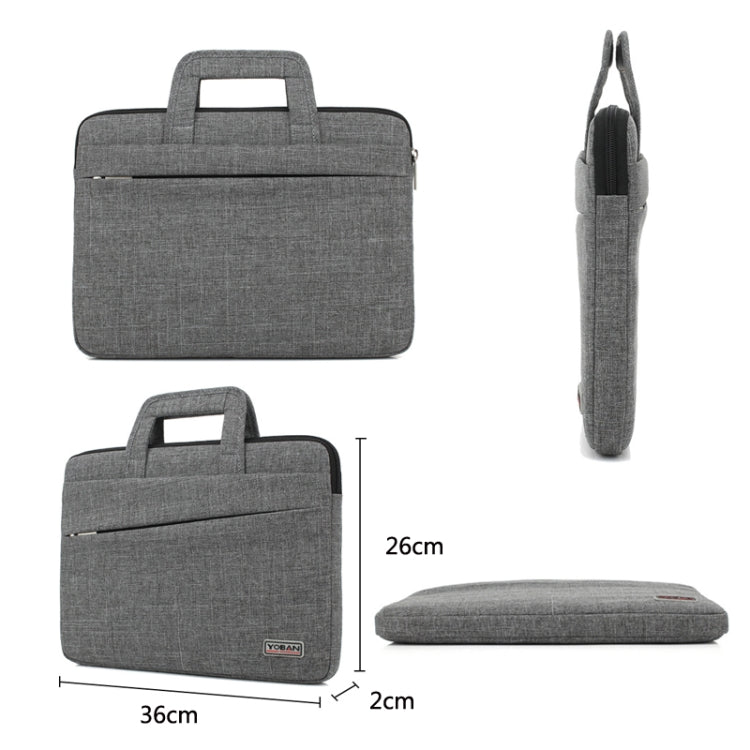 YOBAN Y-923-1 Casual Laptop Bag Waterproof Tablet Business Bag, Size: 14 inch(Dark Gray) - 14.1 inch by YOBAN | Online Shopping South Africa | PMC Jewellery | Buy Now Pay Later Mobicred