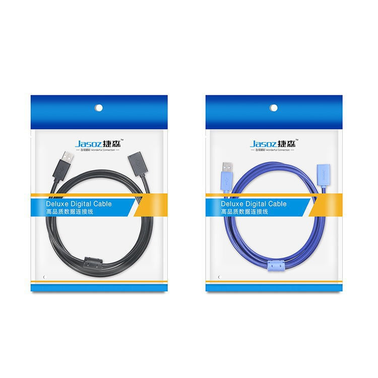 Jasoz USB Male to Female Oxygen-Free Copper Core Extension Data Cable, Colour: Black 8m - USB Cable by PMC TechLife | Online Shopping South Africa | PMC TechLife | Buy Now Pay Later Mobicred