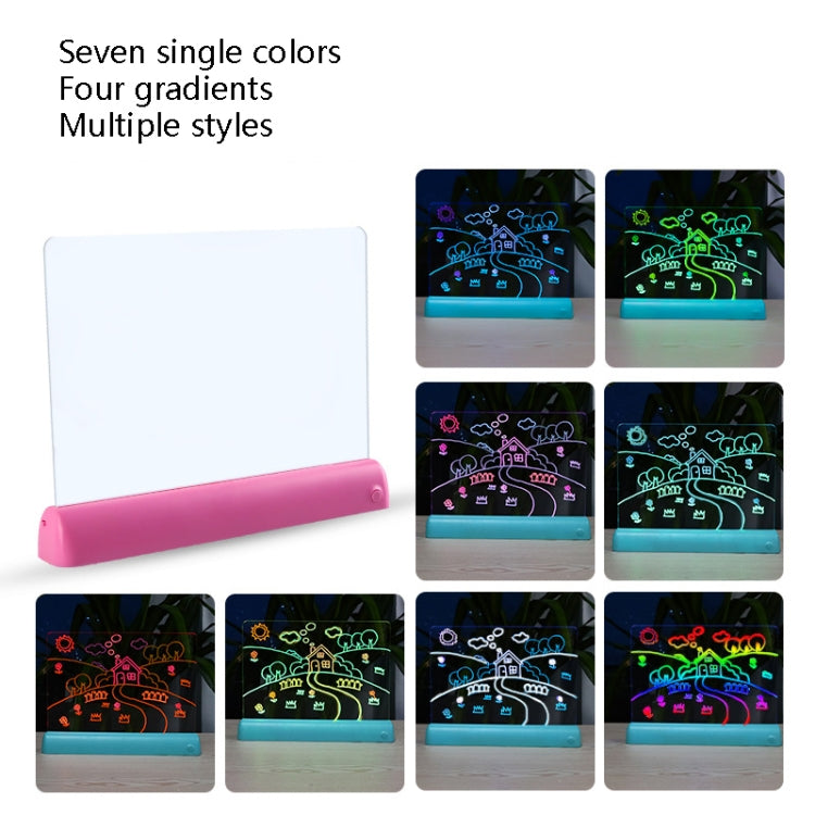 3D Painting Fluorescent Plate LED Shining Puzzle Children Graffiti Panel Handwritten Message Board(Pink) -  by PMC Jewellery | Online Shopping South Africa | PMC Jewellery | Buy Now Pay Later Mobicred