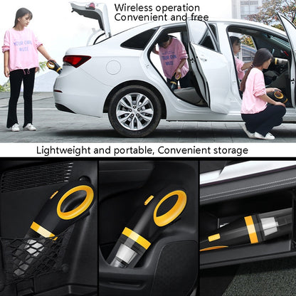 Car Vacuum Cleaner Wireless USB Charging High Power Small Handheld Vacuum Cleaner(Black Yellow) - Vacuum Cleaner by PMC Jewellery | Online Shopping South Africa | PMC Jewellery | Buy Now Pay Later Mobicred